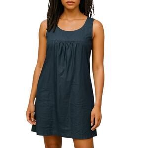 Theory Kadie Dress Bubble Hem Black Cotton Casual Mini Dress Size 8